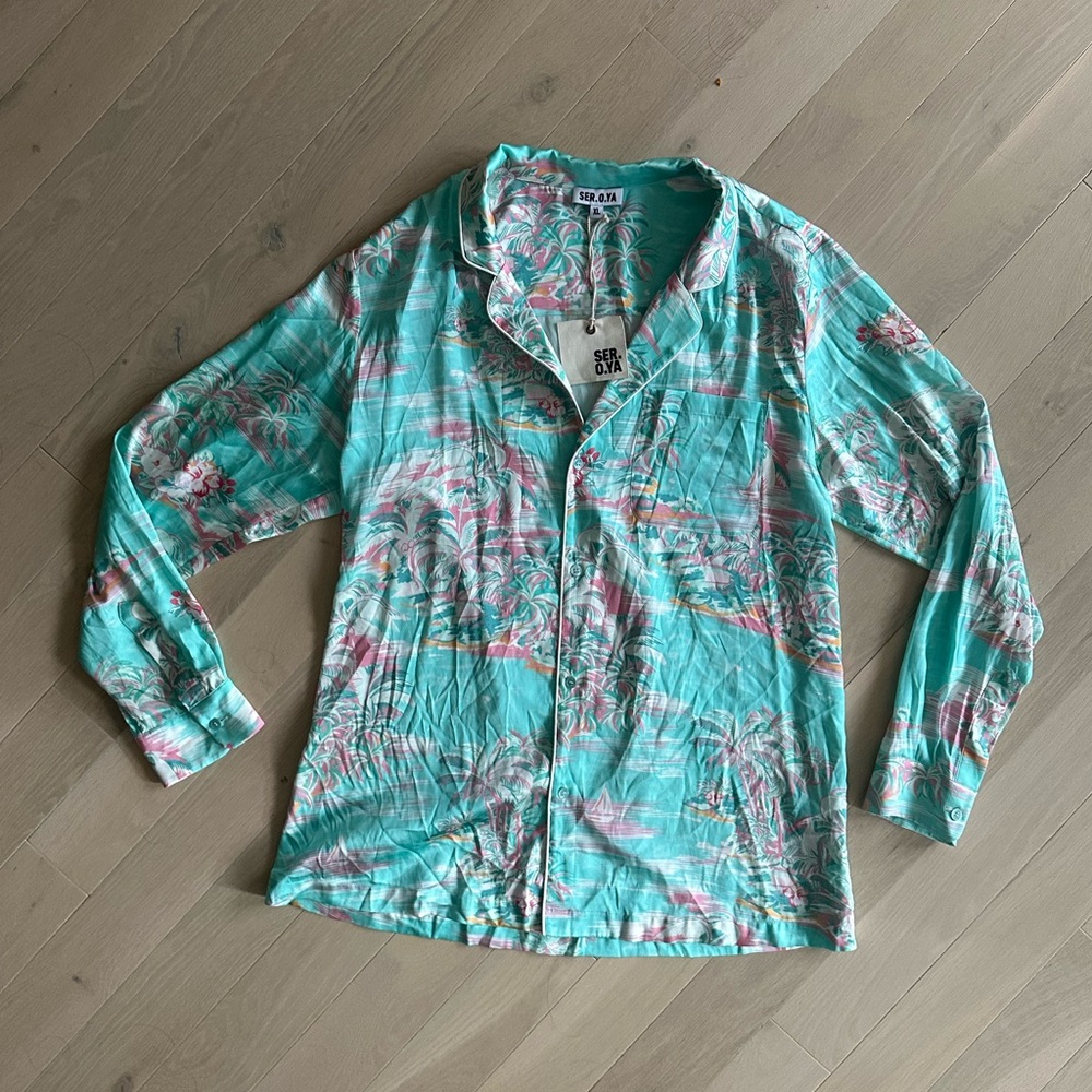 SER.O.YA silk button down shirt nwt